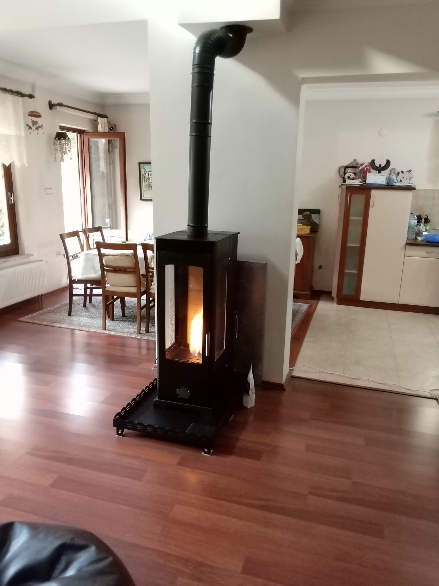 Babas Stove Flame Plus 12kw Fan Manuel Odun Ve Pelet Sobası